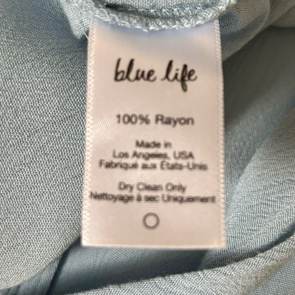 NWT Blue Life Long Sleeve Blue Top - Picture 7 of 8